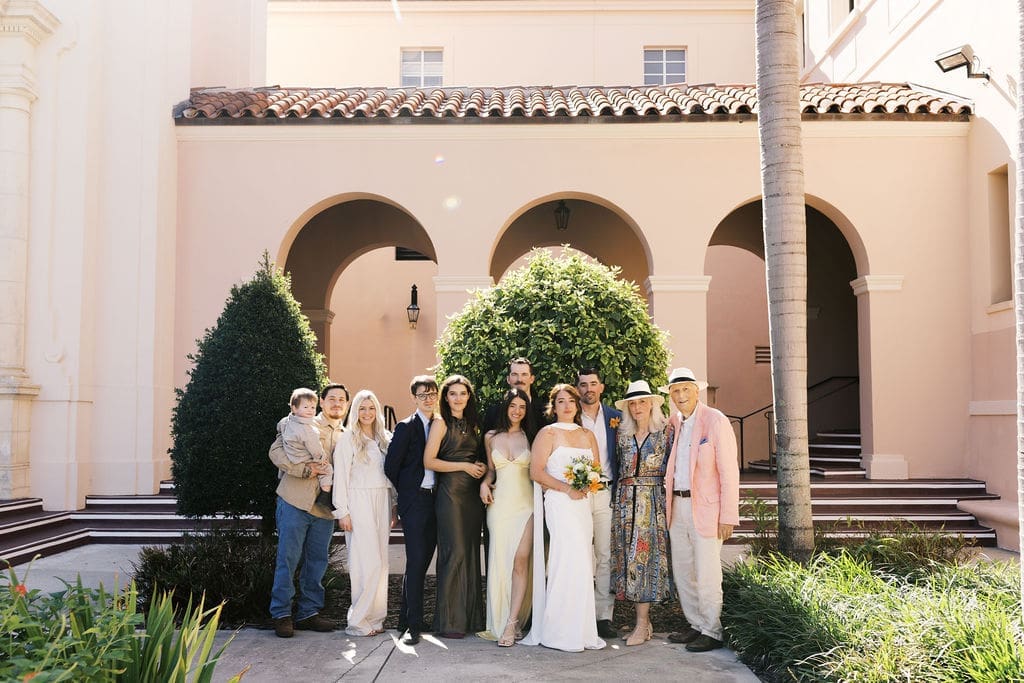 An Intimate Destination Elopement in Florida with Family, Courthouse Vows, and Beach Portraits