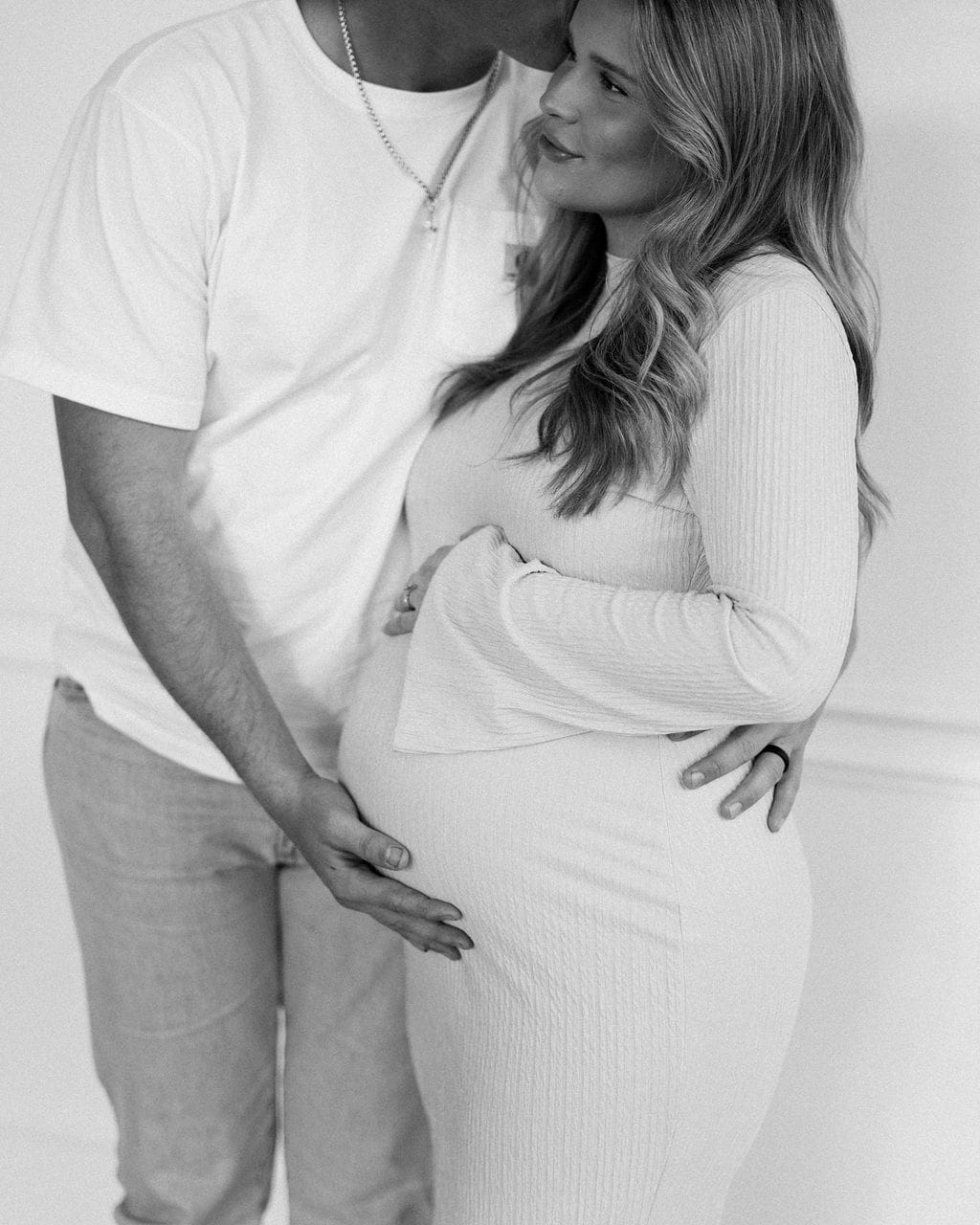 Documentary Style Studio Maternity Photos at The Lumen Room in Austin