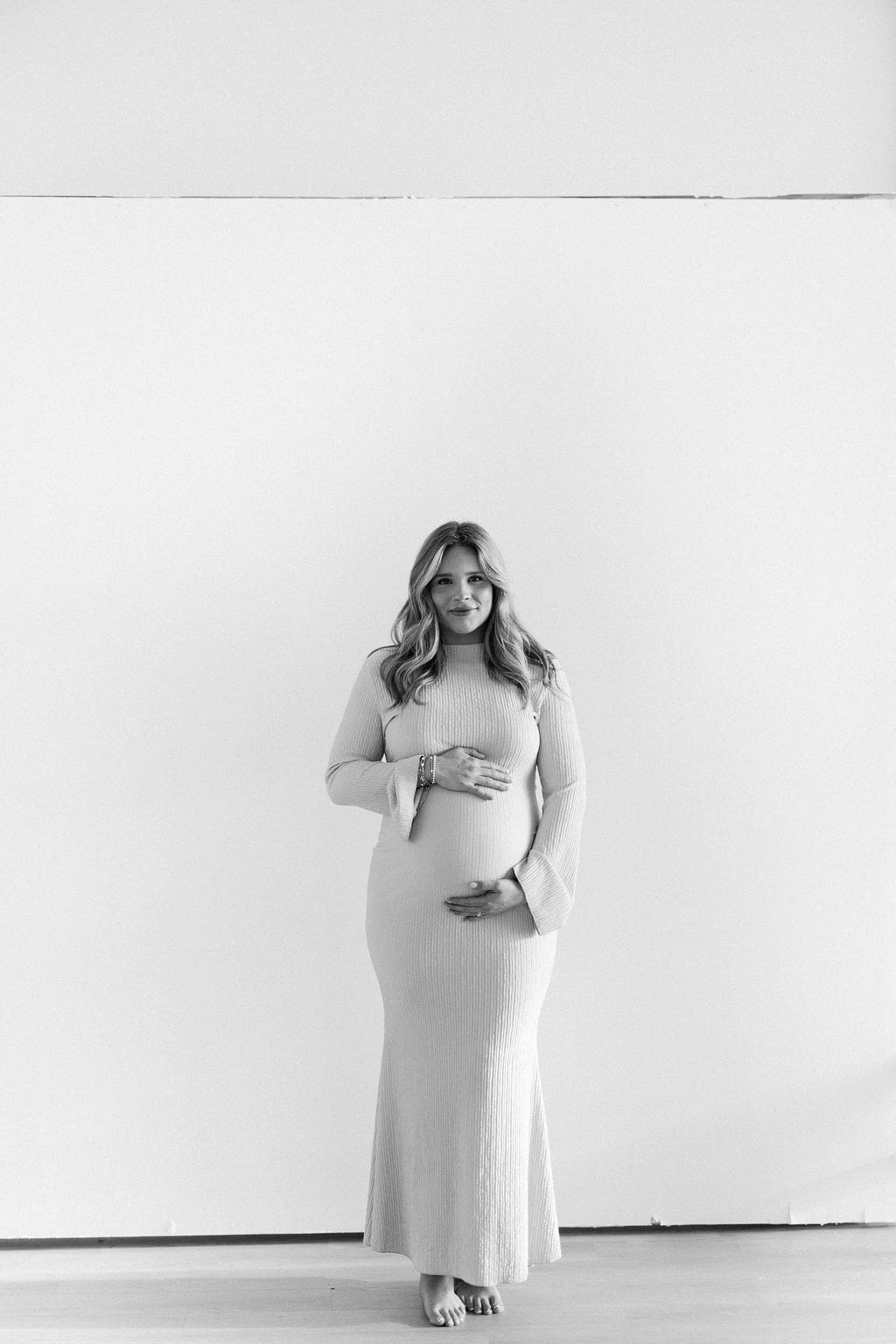 Documentary Style Studio Maternity Photos at The Lumen Room in Austin